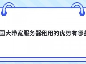 大带宽服务器租用有哪些优势