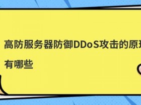 ddos高防云服务器适用的场景有哪些