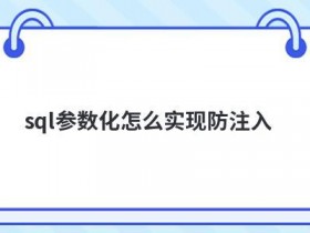 为什么参数化查询可以防止sql注入